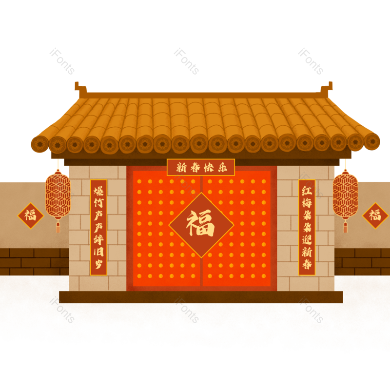 装饰图片,春节元素,插画PNG,新春免抠素材